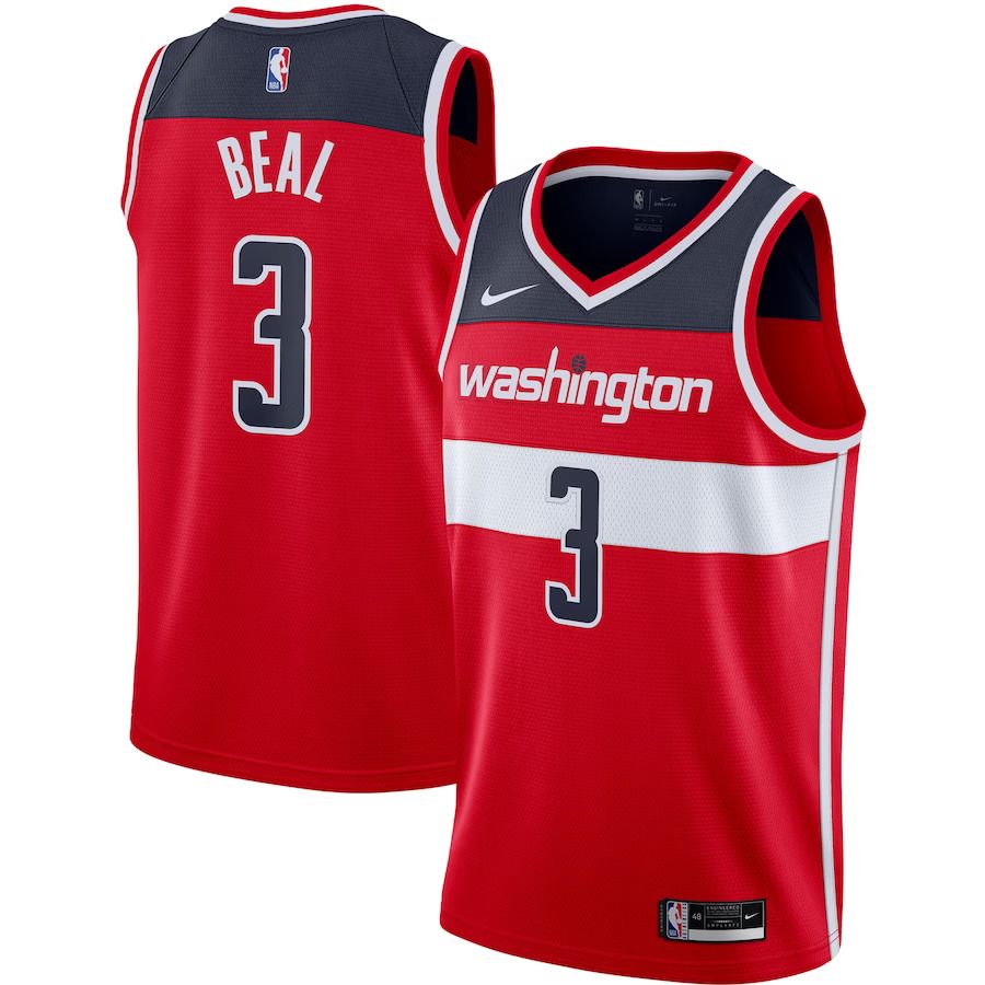 Men Washington Wizards 3 Bradley Beal Nike Red Swingman NBA Jersey